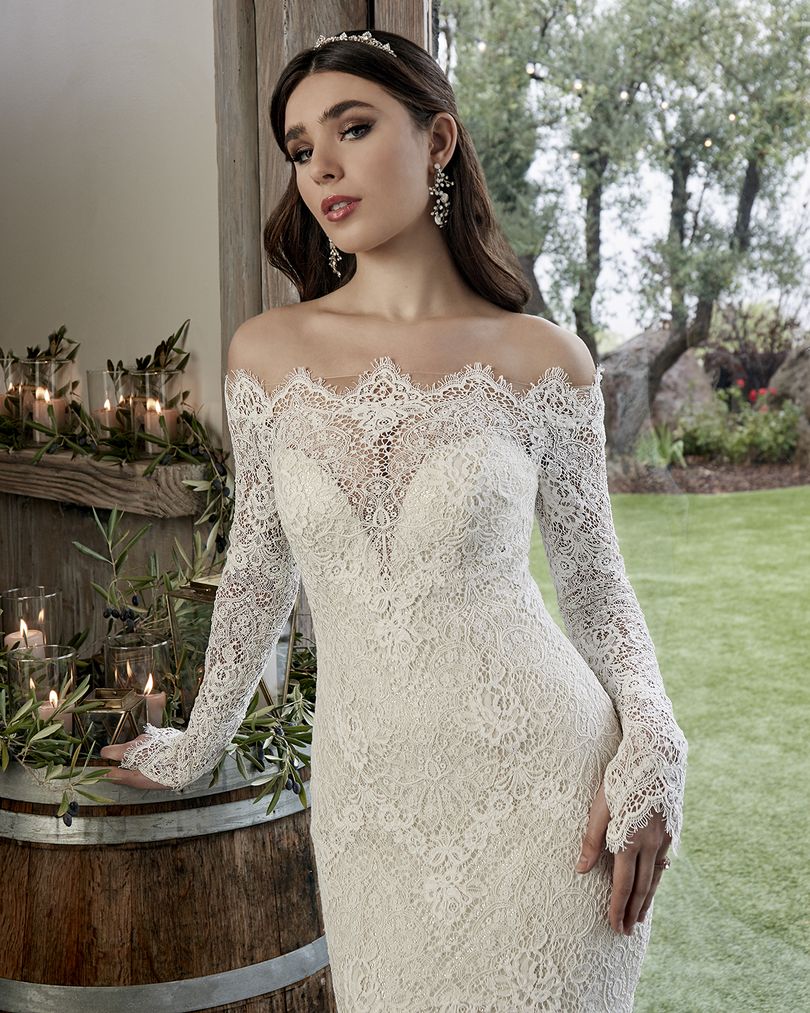 Style 2428 Reese, Long Sleeve Lace Wedding Dress by Casablanca Bridal