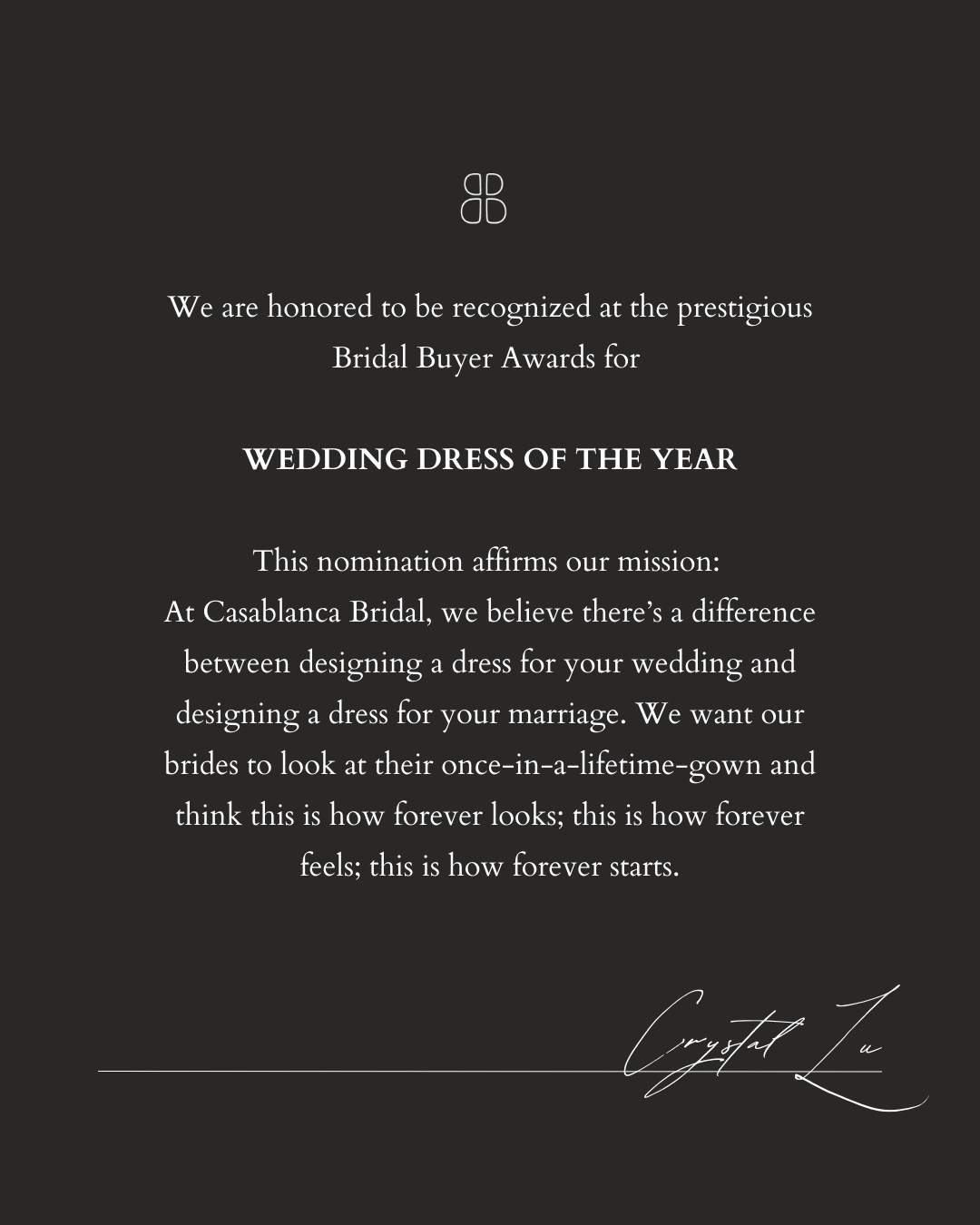 Casablanca Bridal Honored with Multiple Nominations at the Prestigious Bridal Buyer Awards