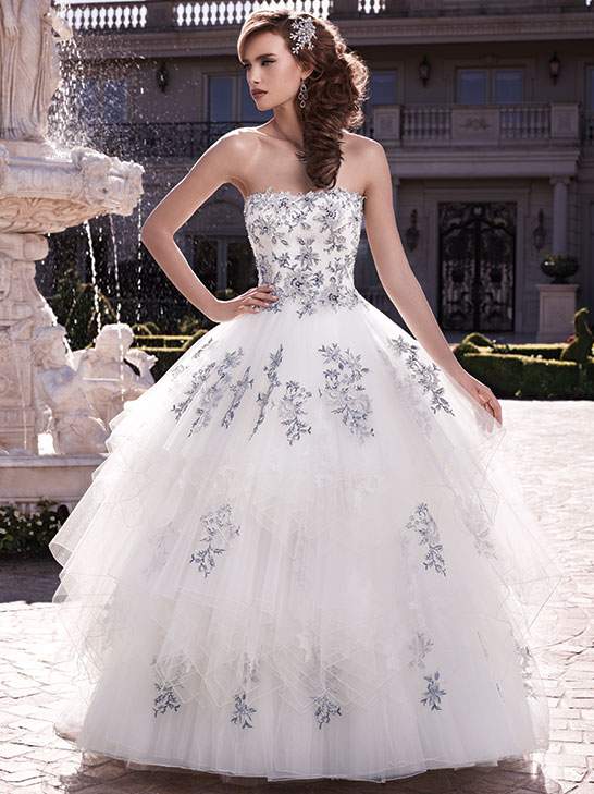 Casablanca Bridal - Blue Wedding Dress - Style 2139