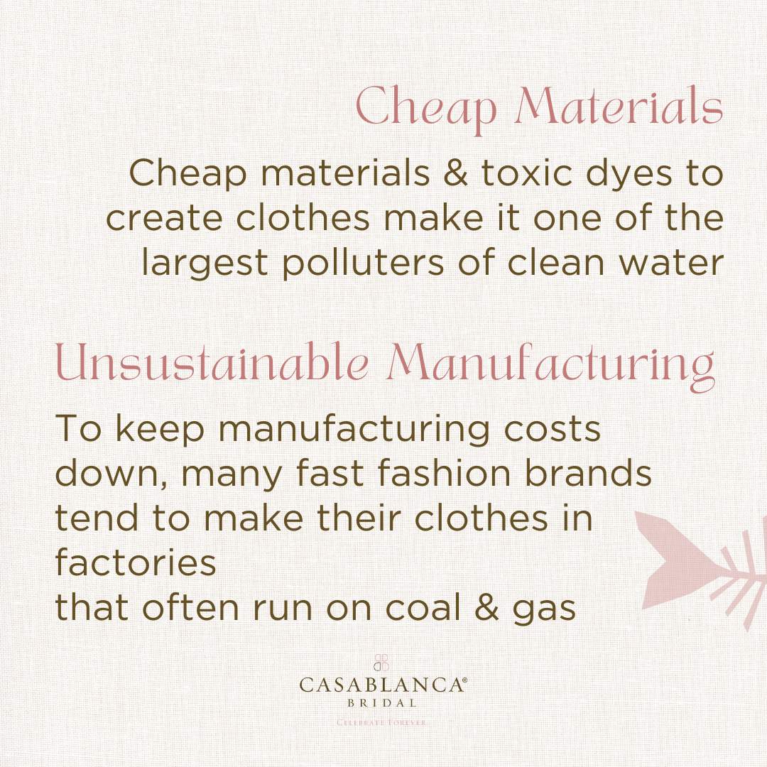 Casablanca Bridal Earth Day Sustainable Company Bridal