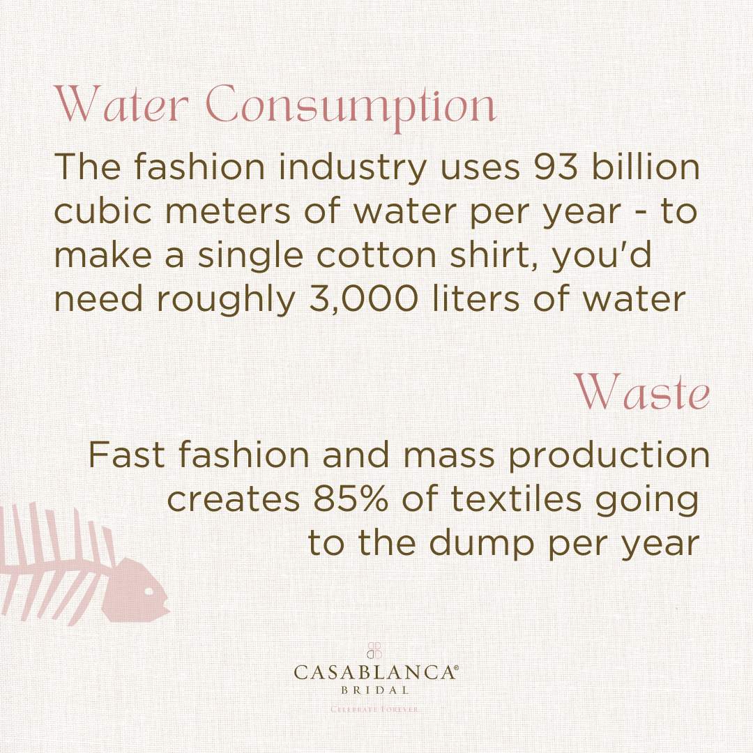 Casablanca Bridal Earth Day Sustainable Company Bridal