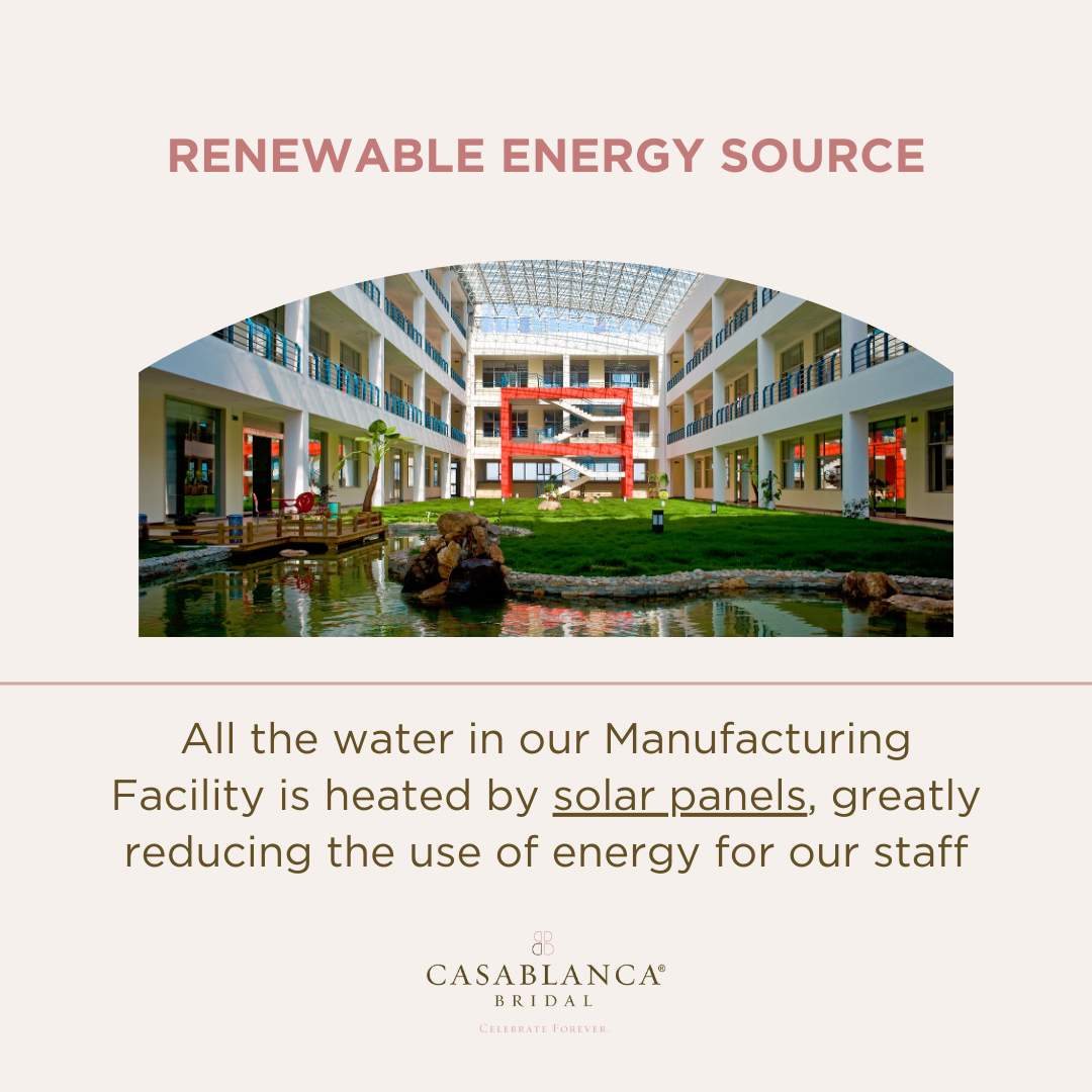 Casablanca Bridal Earth Day Sustainable Company Bridal