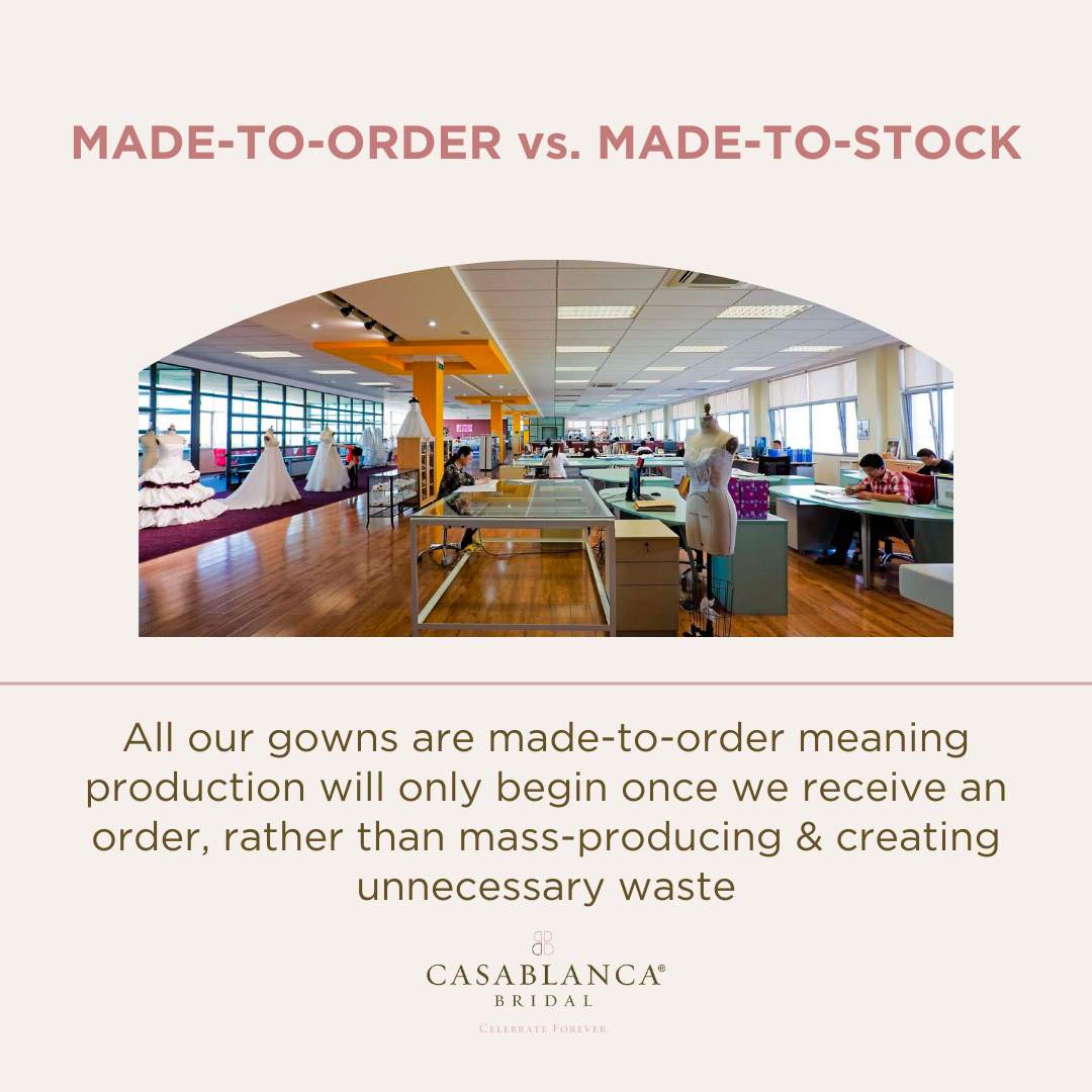 Casablanca Bridal Earth Day Sustainable Company Bridal