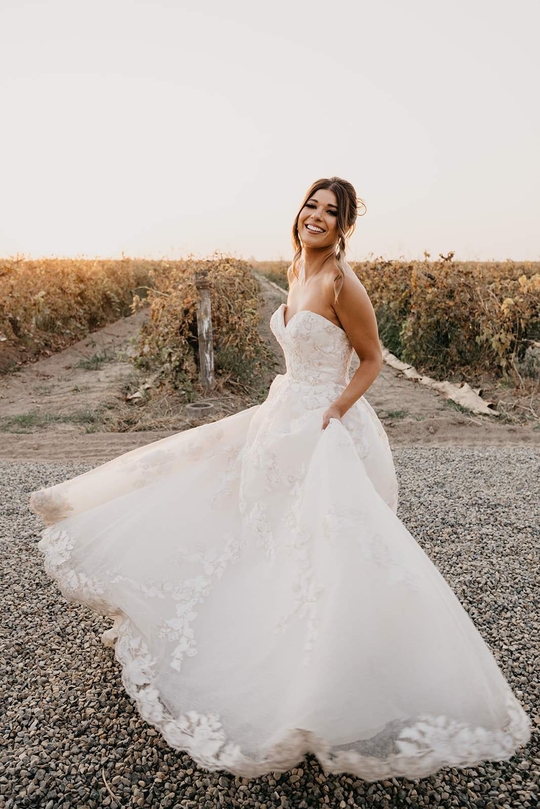 Casablanca Bridal Real Bride | Strapless Lace Ballgown Wedding Dress