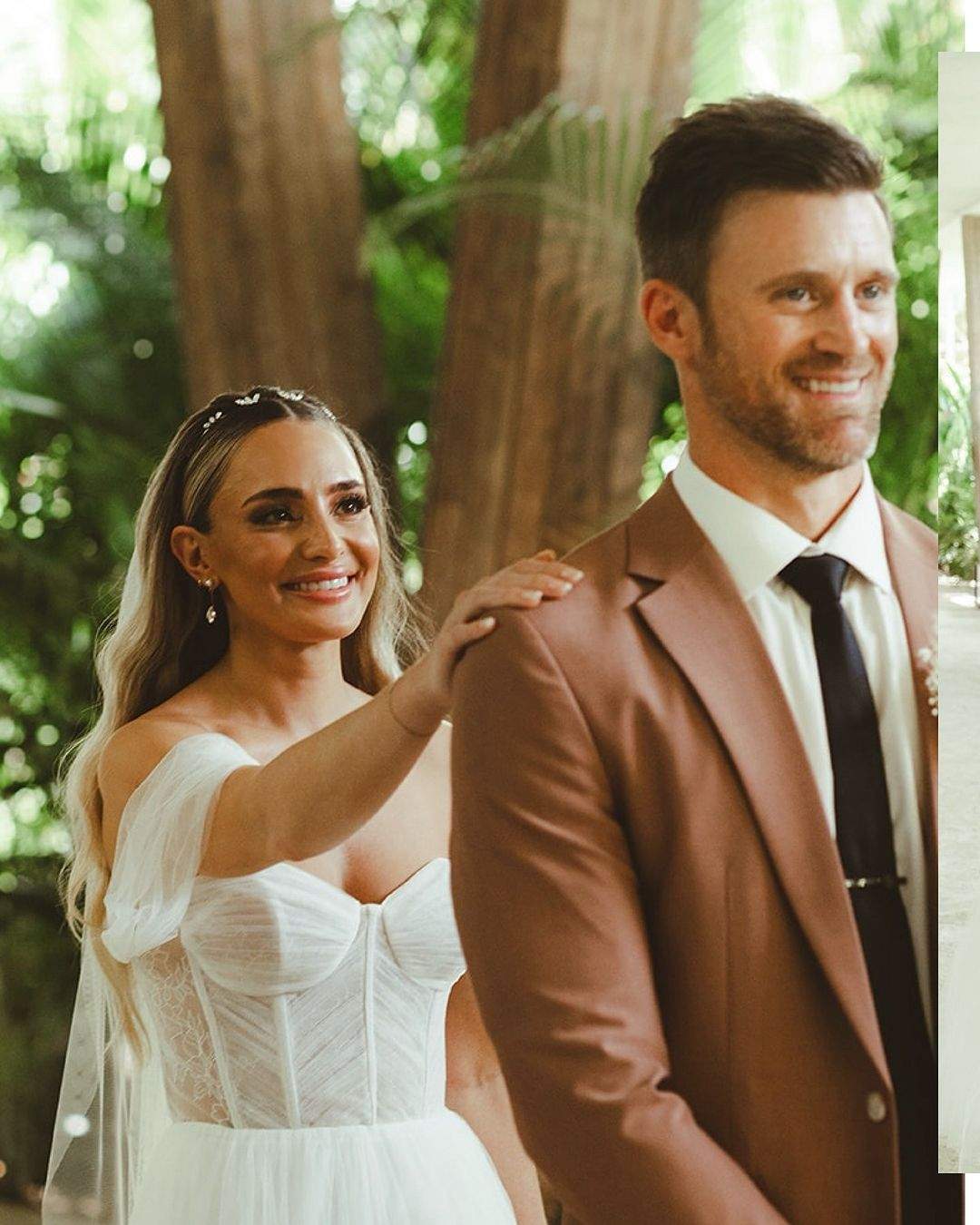 Real Bride Says "YES" To A Tulle A-line Wedding Dress