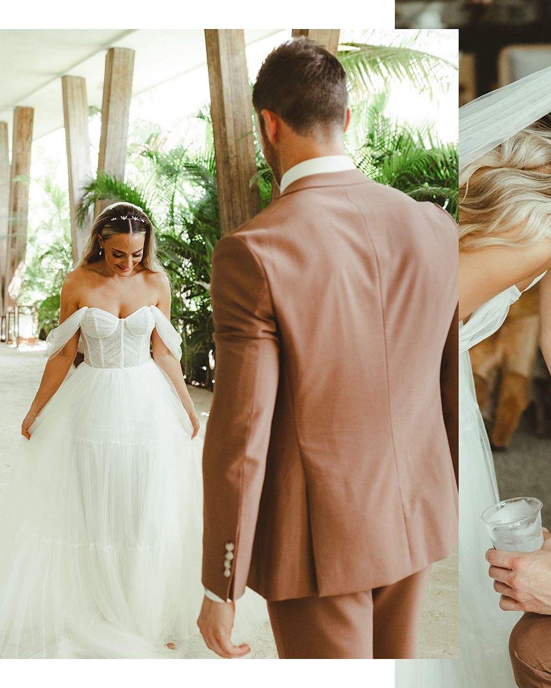 Real Bride Says "YES" To A Tulle A-line Wedding Dress