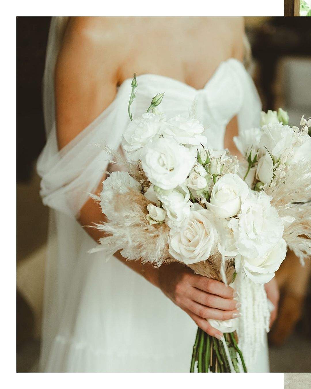 Real Bride Says "YES" To A Tulle A-line Wedding Dress